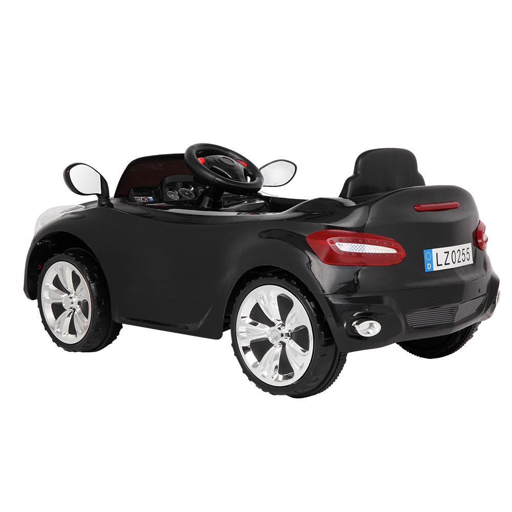 Veryke Electric Sport Cars for Kids, Gift 12V Children Ride-On Toy Car w/ Remote Control, 3 Speeds, Spring Suspension, LED Lights, Black