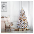 Snowy White Pine Artificial Christmas Tree with Clear/White Lights