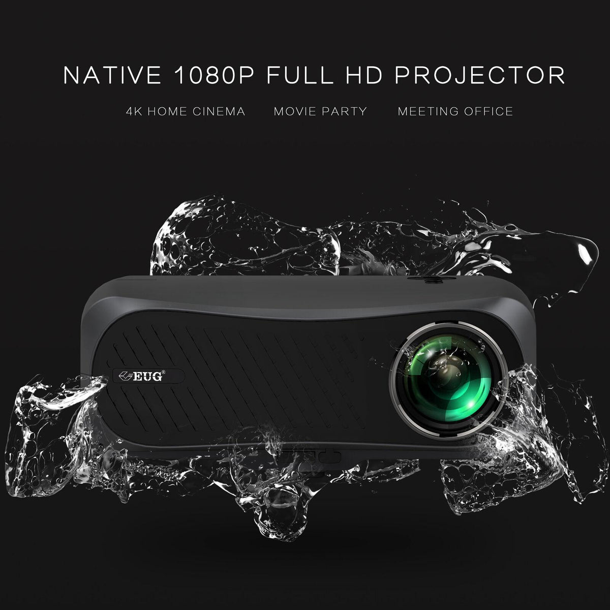 eug native 1080p projector home cinema proyector movie halloween tv free screen