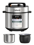 Dual-Pot Electric Pressure Cooker,12-in-1 Multi Cooker with 6QT  Steel & 5QT Ceramic Pot,Olla de Presion for Pressure,Rice,Meat Stew,Yogurt Maker
