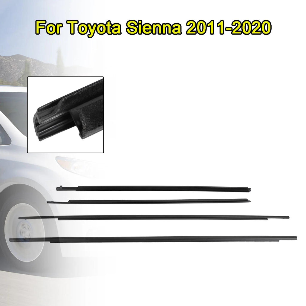 2011-2023 Toyota Sienna Car Window Weatherstrip Seal Belt Moulding 68160-08020 68210-08020 Generic