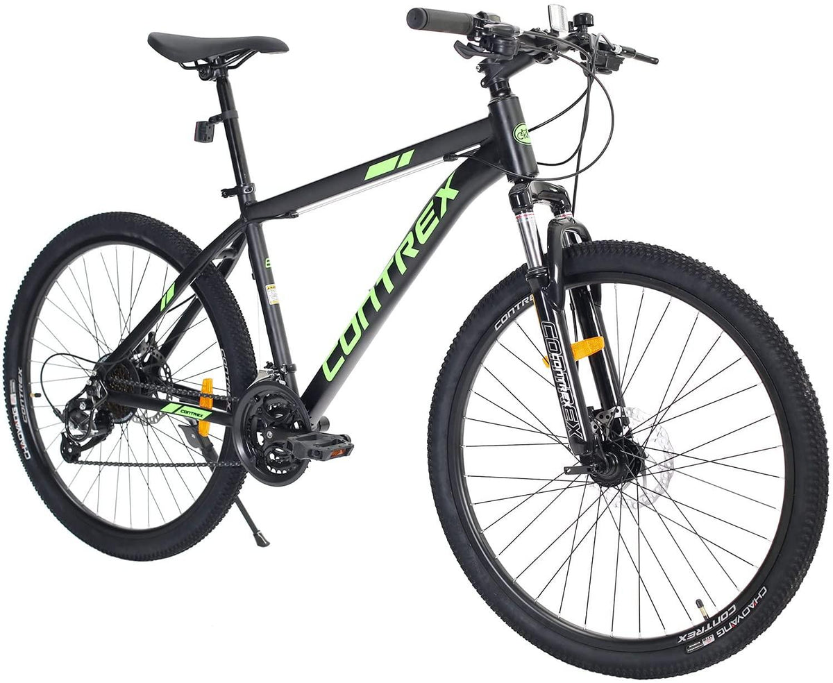 Mountain Bike 26 Inch Wheels,Contrex 21 Speed Aluminum Frame Trail Bicycle with Suspension Multiple Colors Double Disc Brake, Lightweight,for Men Women Adult