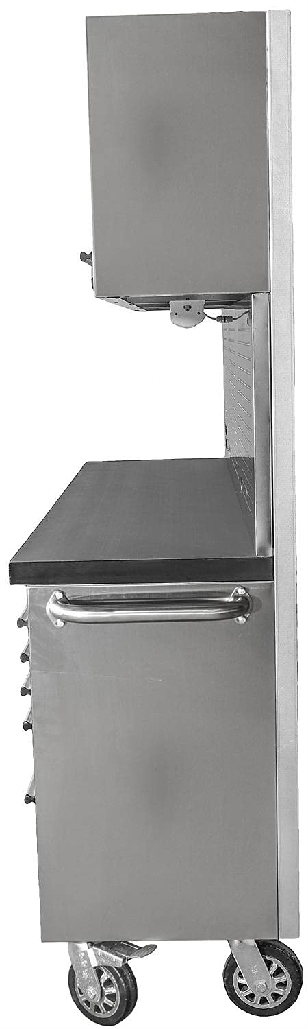 72 in. Rolling Tool Cabinet/Toolbox. 11-Drawer with Upper Stora[ Steel]