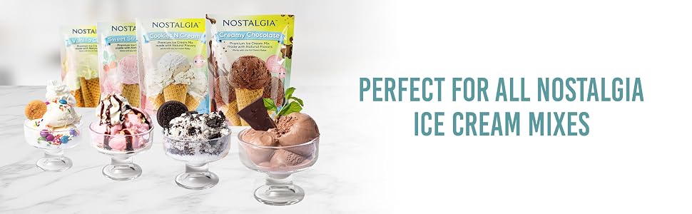 Electric Ice Cream Maker with 2-Qt Double Insulated Gel Canister &  Steel Base - Makes Sorbet, Soft Serve, and Frozen Yogurt - White