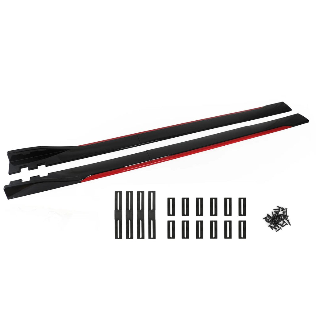 78.7" Universal Side Skirt Extensions Rocker Panel Splitters Lip Polypropylene Fit VW Golf MK5 MK6 MK7 CC Passat Jetta Polo Scirocco Generic