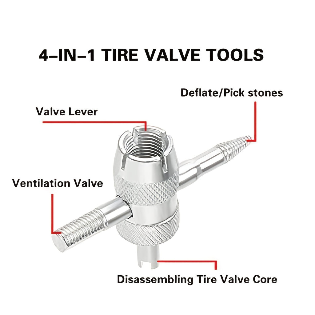 Upgrade Your Tire Maintenance With This 4-in-1 Multifunctional Valve Wrench!
