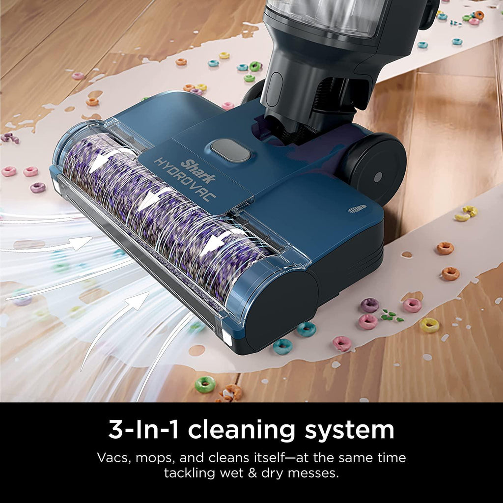 Shark WD101 HydroVac XL 3-in-1 Vacuum, Mop &amp; Self-Cleaning System with Antimicrobial Brushroll* &amp; 12 oz. Odor Neutralizing Concentrate for Hard Floors &amp; Area Rugs, Lightweight, Corded, Navy