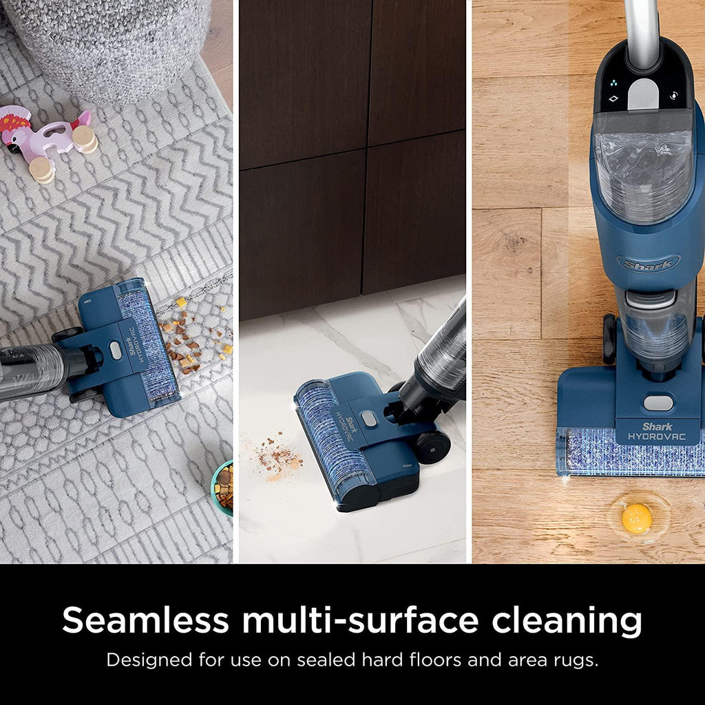 Shark WD101 HydroVac XL 3-in-1 Vacuum, Mop &amp; Self-Cleaning System with Antimicrobial Brushroll* &amp; 12 oz. Odor Neutralizing Concentrate for Hard Floors &amp; Area Rugs, Lightweight, Corded, Navy
