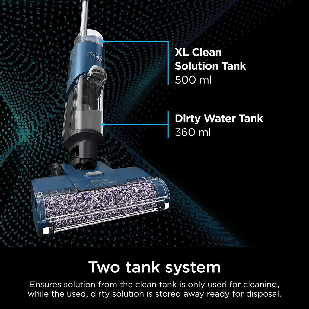 Shark WD101 HydroVac XL 3-in-1 Vacuum, Mop &amp; Self-Cleaning System with Antimicrobial Brushroll* &amp; 12 oz. Odor Neutralizing Concentrate for Hard Floors &amp; Area Rugs, Lightweight, Corded, Navy