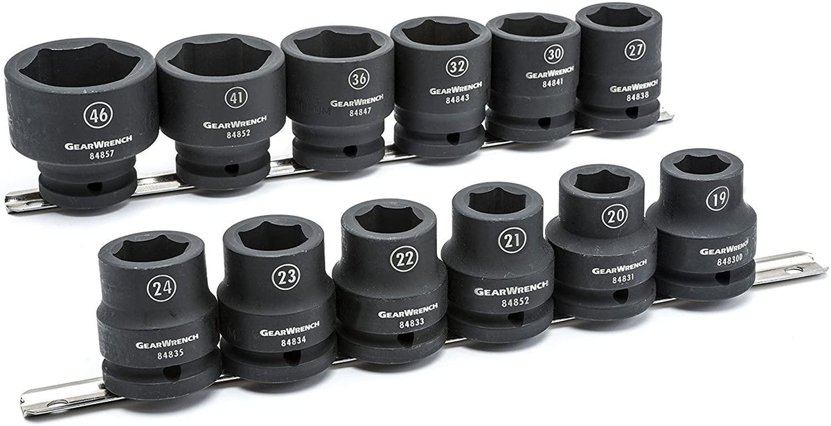 GEARWRENCH 3/4" Drive Standard Impact Metric Socket Set 12 Pc., 6 Point - 84958