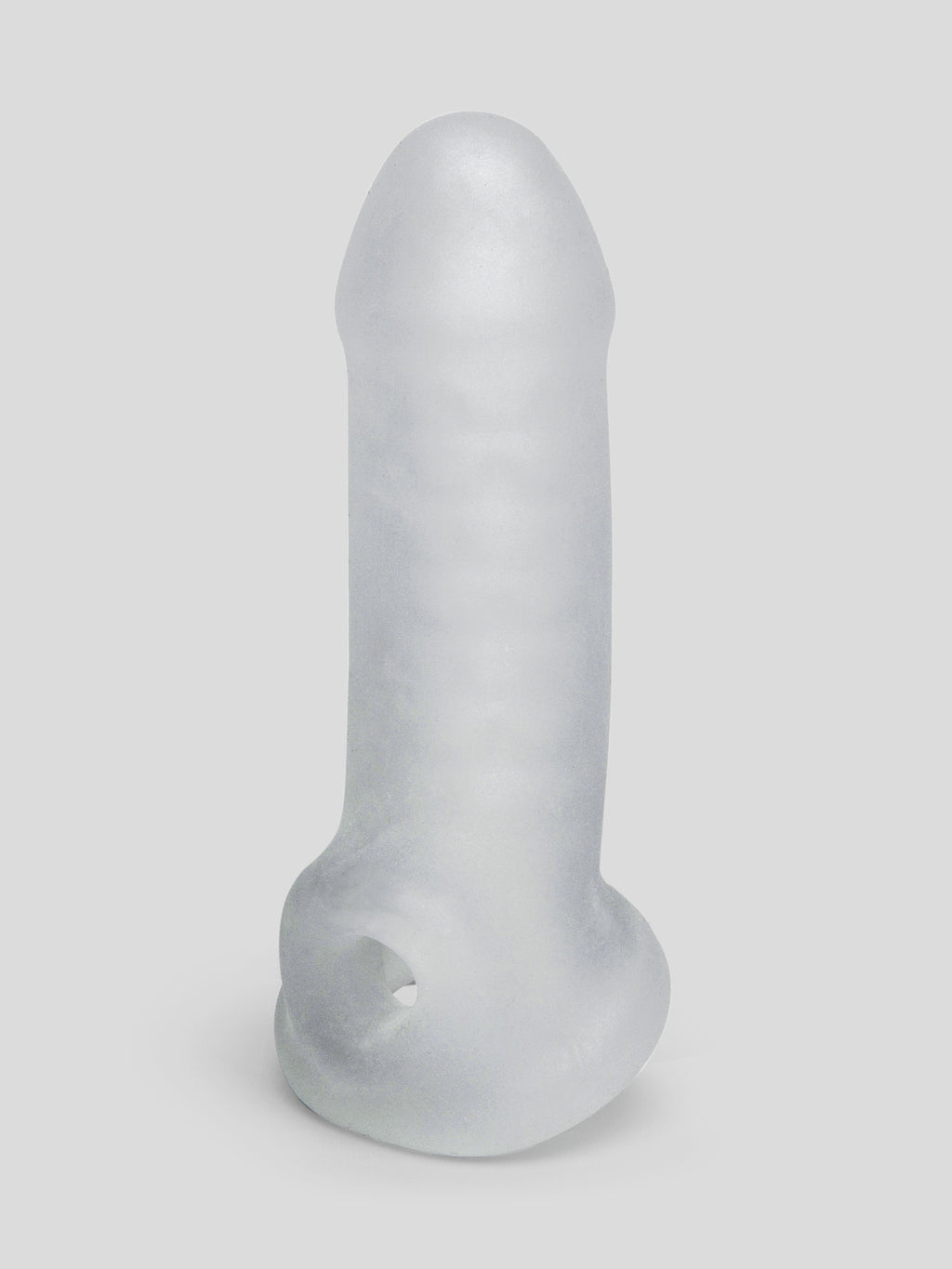 Perfect Fit Fat Boy Thin Textured Penis Extender with Ball Loop, Clear