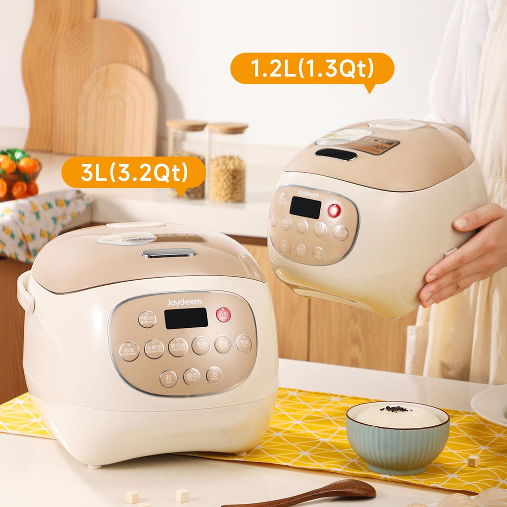 Mini Ceramic Rice Cooker, 2.5 Cups Uncooked Rice Cookers with Pure Ceramic Inner Pot, Healthy & PFOA Free, 1.2L/1.3 qt, DFB-C120