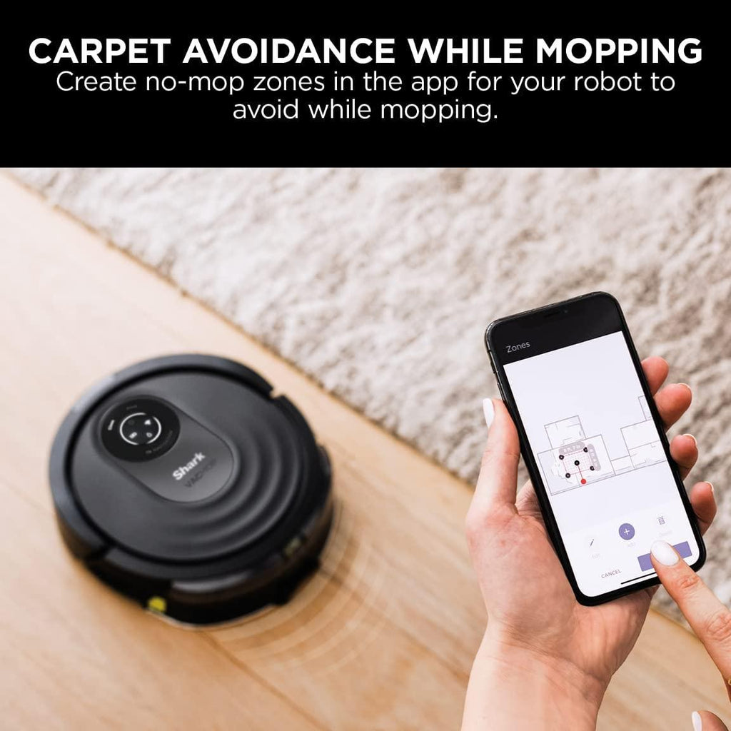 Shark AI Robot Vacuum &amp; Mop, Black/Silver (RV2001WD)
