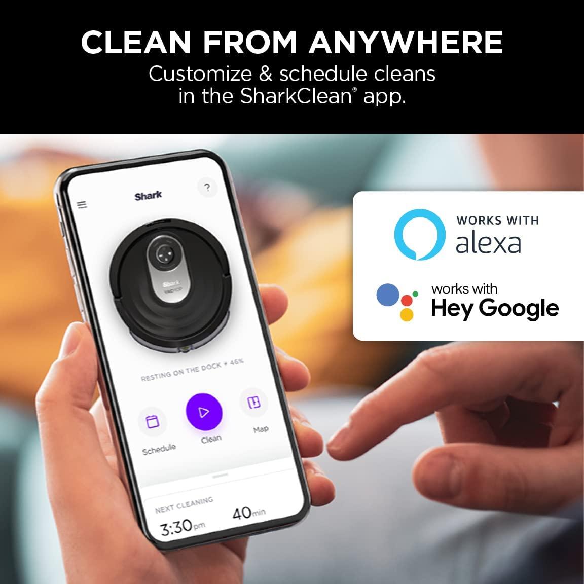 Shark AI Robot Vacuum &amp; Mop, Black/Silver (RV2001WD)