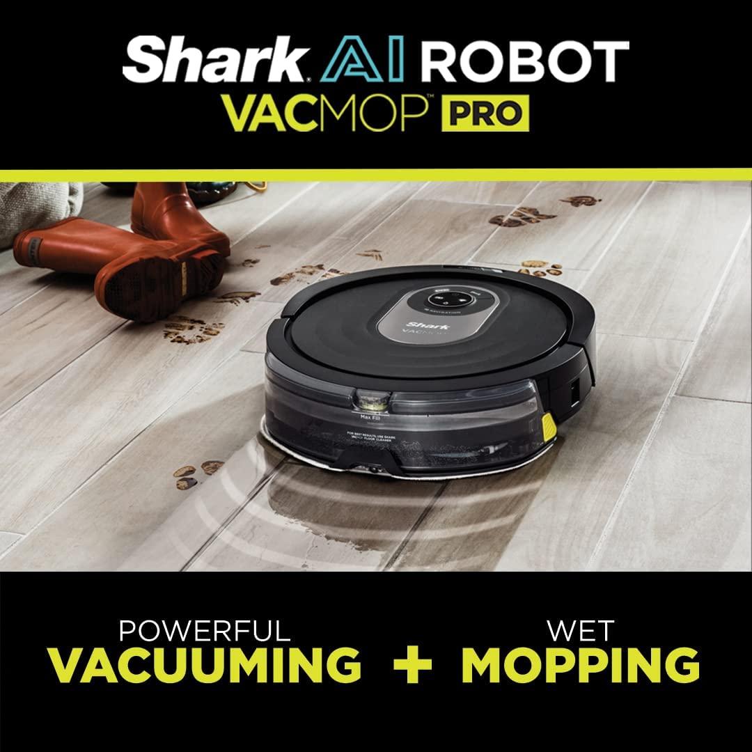 Shark AI Robot Vacuum &amp; Mop, Black/Silver (RV2001WD)