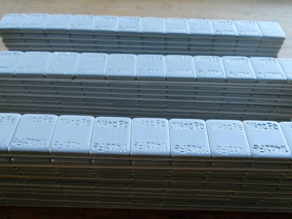 6 x 9 LB BOX 1/4 OZ. WHEEL WEIGHTS STICK-ON ADHESIVE TAPE + 100   blades