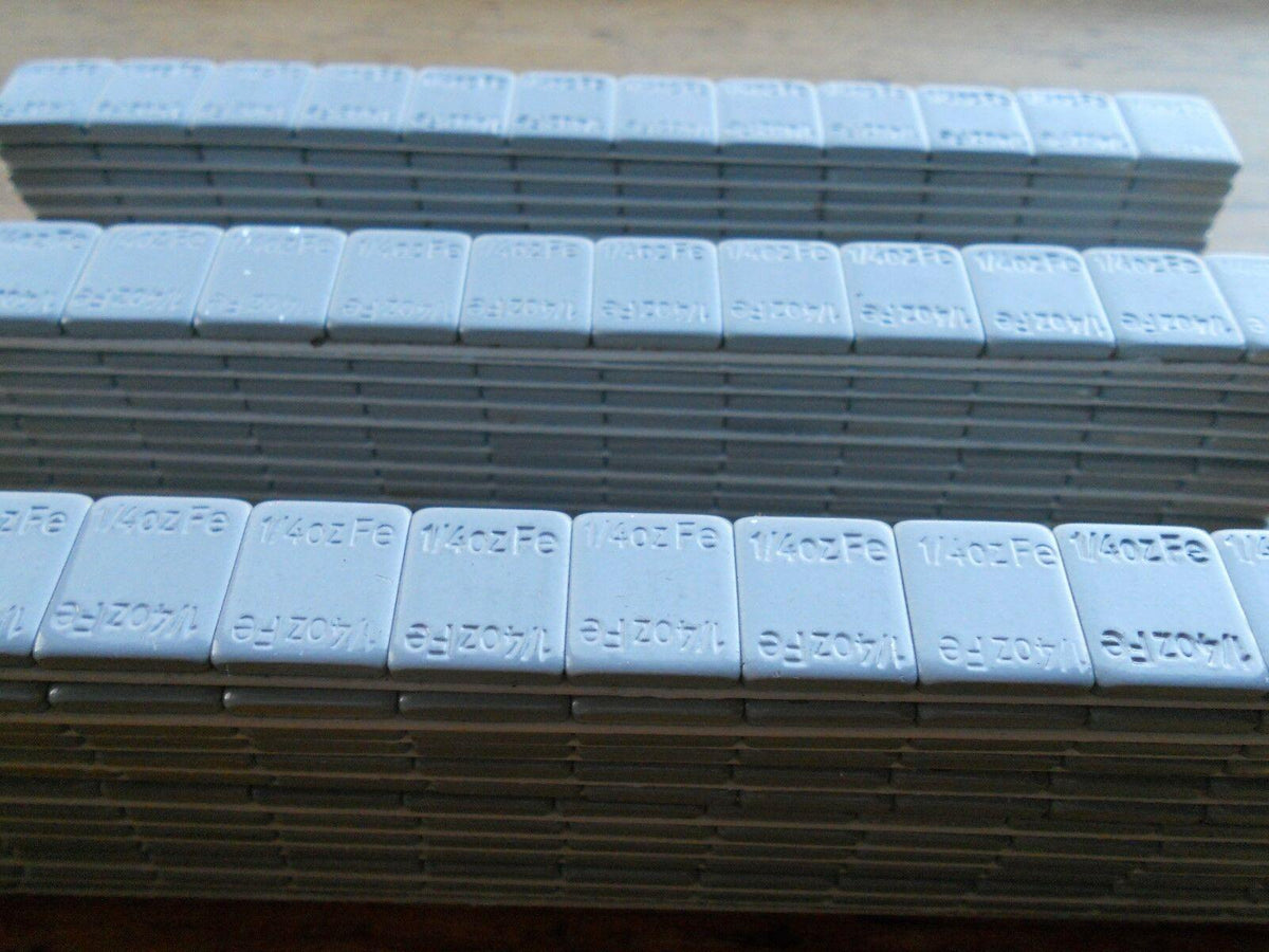 6 x 9 LB BOX 1/4 OZ. WHEEL WEIGHTS STICK-ON ADHESIVE TAPE + 100   blades