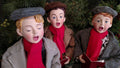 Set 3 NIB 16" THREE BOY CAROLERS Christmas Scene Figure Display Prop