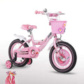 JLFSDB Kids Bike BMX Bike for Kids Boys Girls Bicycle Princess Kid Bike 12 14 16 18 inch,  Connect Assembly &amp; Regular Assembly with Training Wheels, Pink (Size : 18inch)