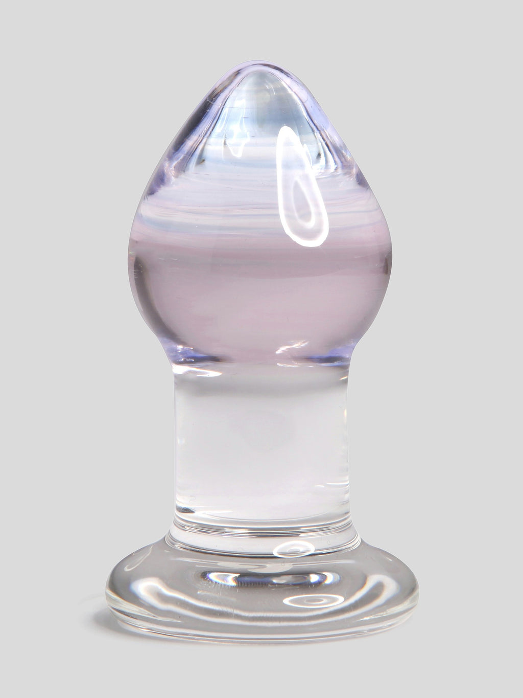 Lovehoney Amethyst Sensual Glass Butt Plug, Clear