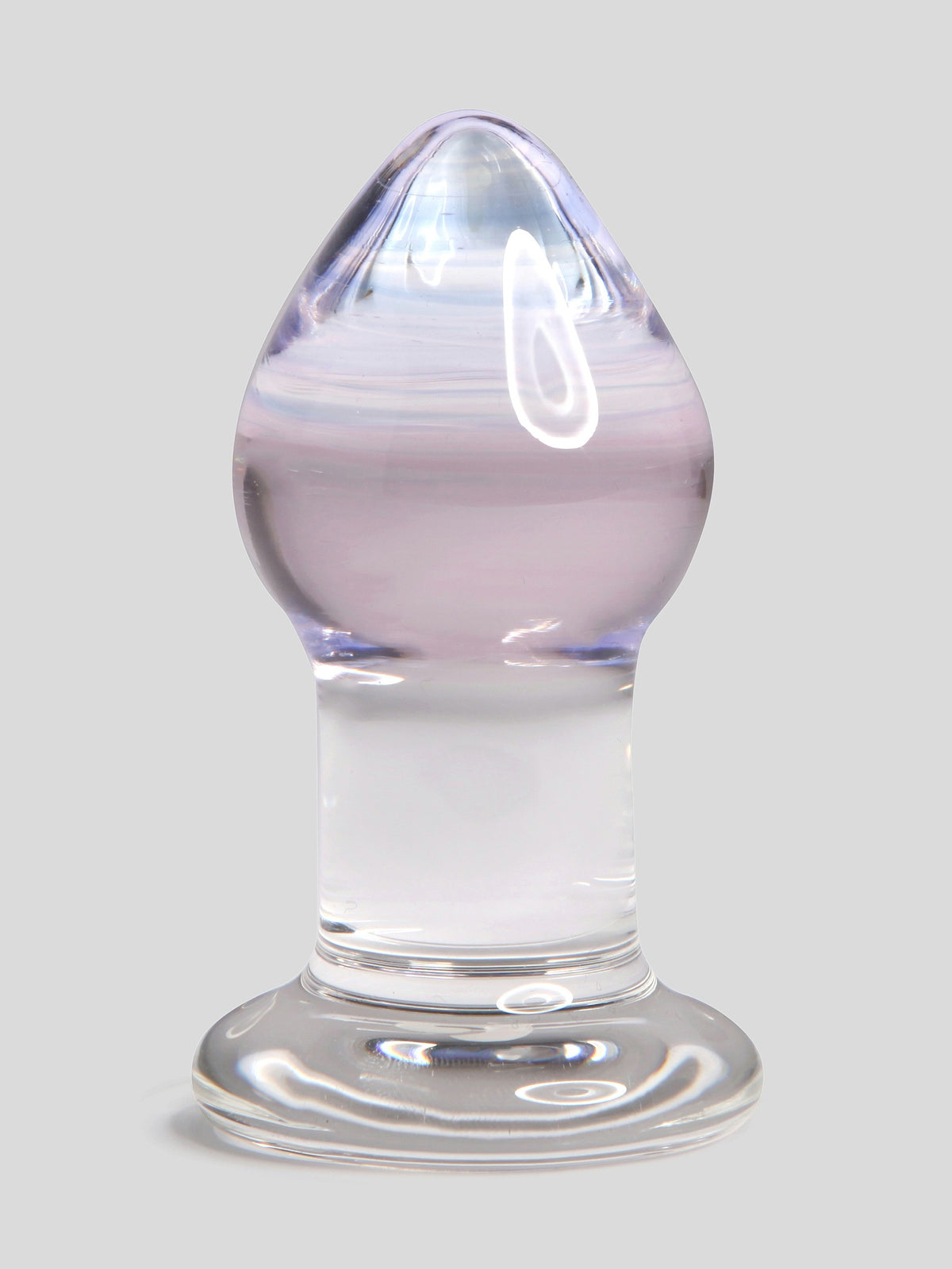 Lovehoney Amethyst Sensual Glass Butt Plug, Clear