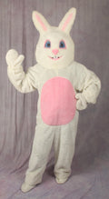 4 Piece White Easter Bunny Suit with Mascot Head - Adult Size X Large