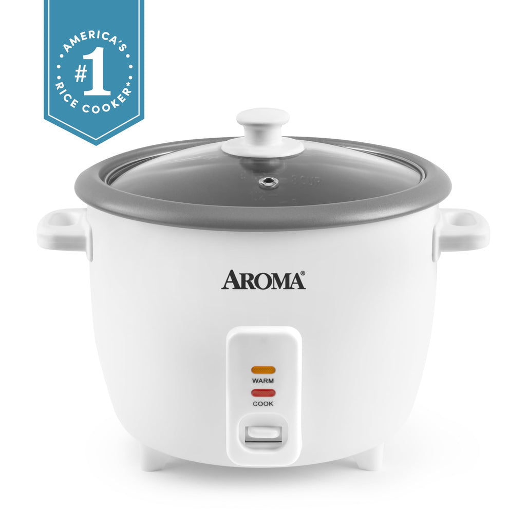 Rice Cooker, 8-Cup (Uncooked) / 16-Cup (Cooked), Pot-Style Rice Cooker and Soup Warmer with One-Touch Control, 4 Qt, White, ARC-368NG