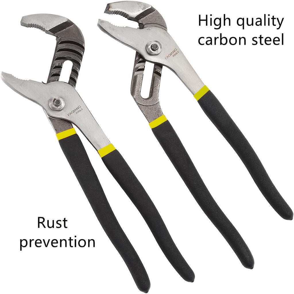 Generies Brands Straight Jaw Tongue And Groove Pliers,Water Pump Pliers Groove Joint Pliers,Carbon Steel,High-Visibility Handle (10 Inch)