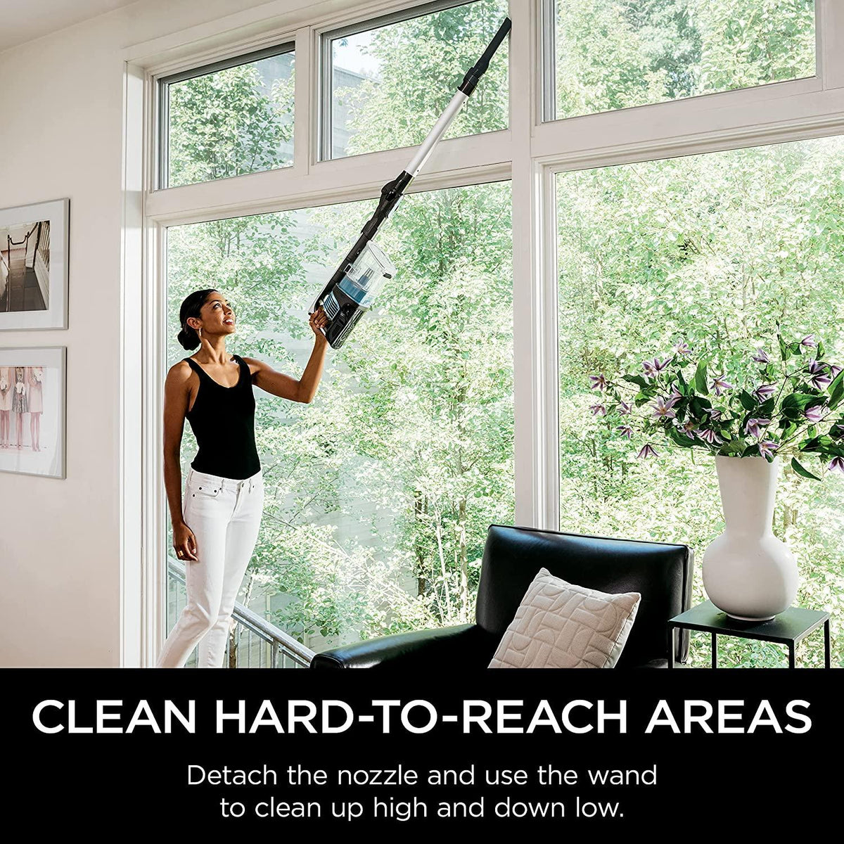 Shark IZ462H Vertex Ultra Lightweight Cordless Stick Vacuum with DuoClean PowerFins, Crevice, Pet Multi-Tool, Anti-Allergen, Brush, Removable Handheld