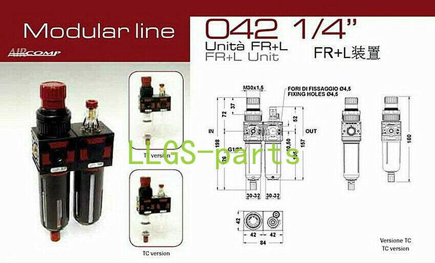 Tire Changer Part Unit FR+L 042 1/4" Air Filter Regulator Separator Tyre New