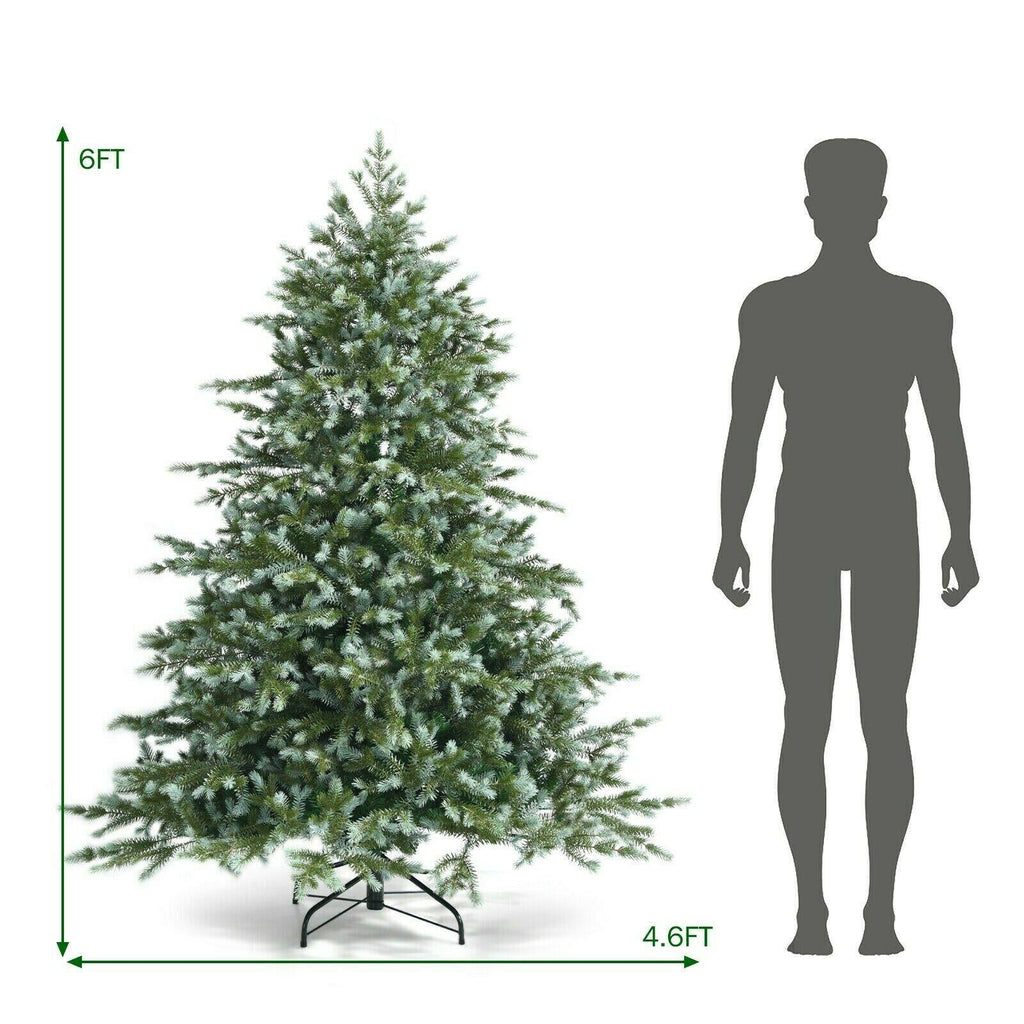 6ft Artificial Christmas Tree Holiday Season Indoor Outdoor Green White Branches