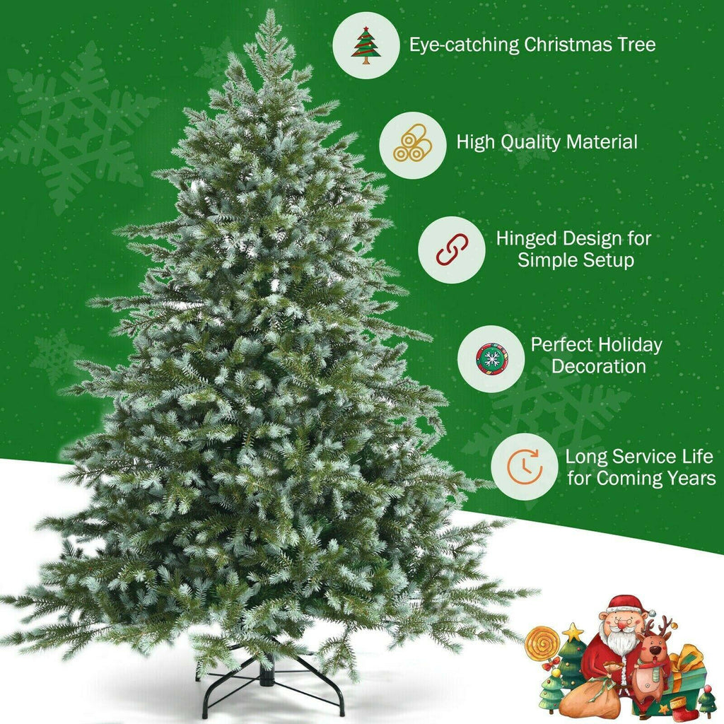 6ft Artificial Christmas Tree Holiday Season Indoor Outdoor Green White Branches