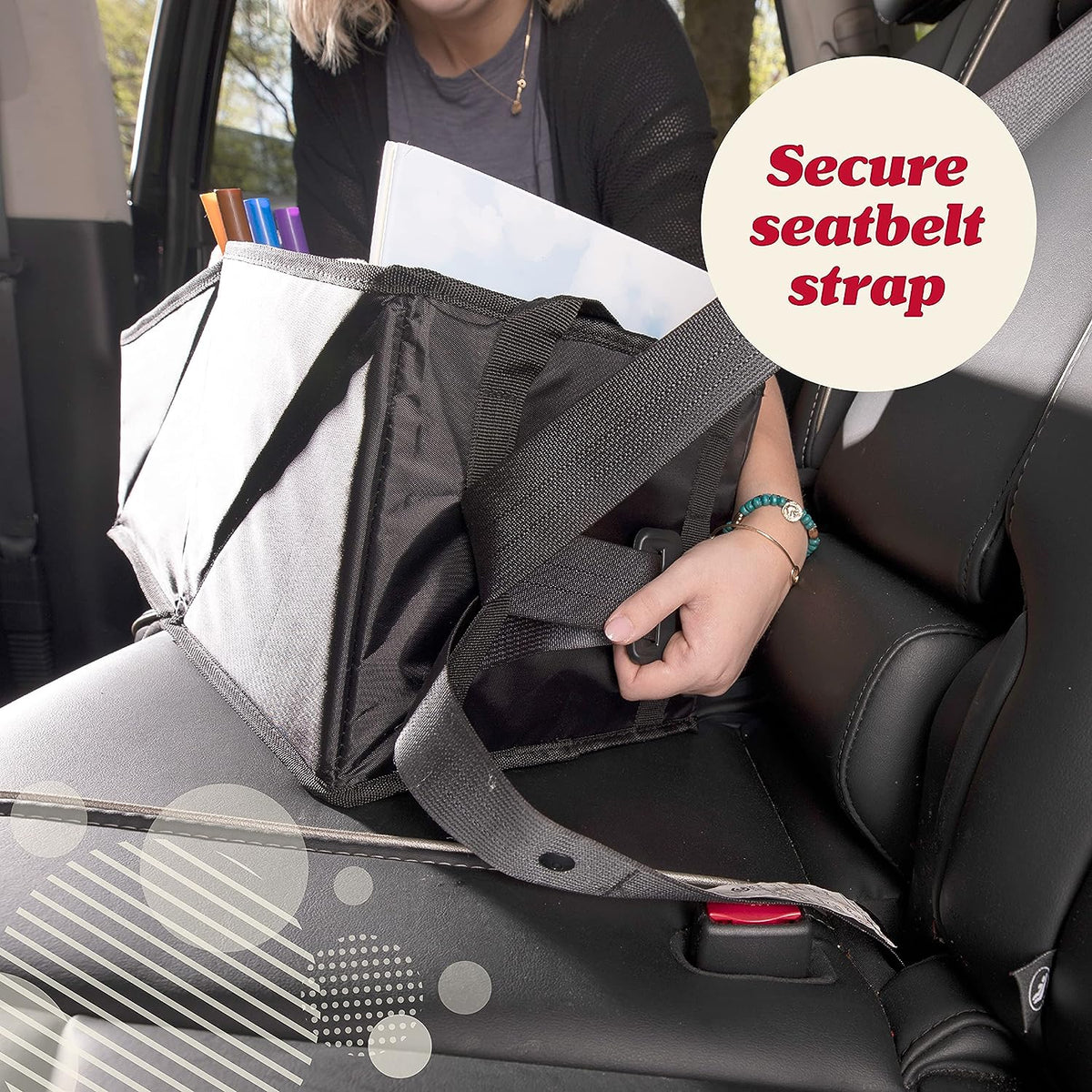 Lusso Gear Car Seat Organizer for Front or Backseat - Great for Adults &amp; Kids, Features 9 Storage Compartments for Toys, Magazines, Tissues, Maps, Books, Documents, Games &amp; More (Floral)