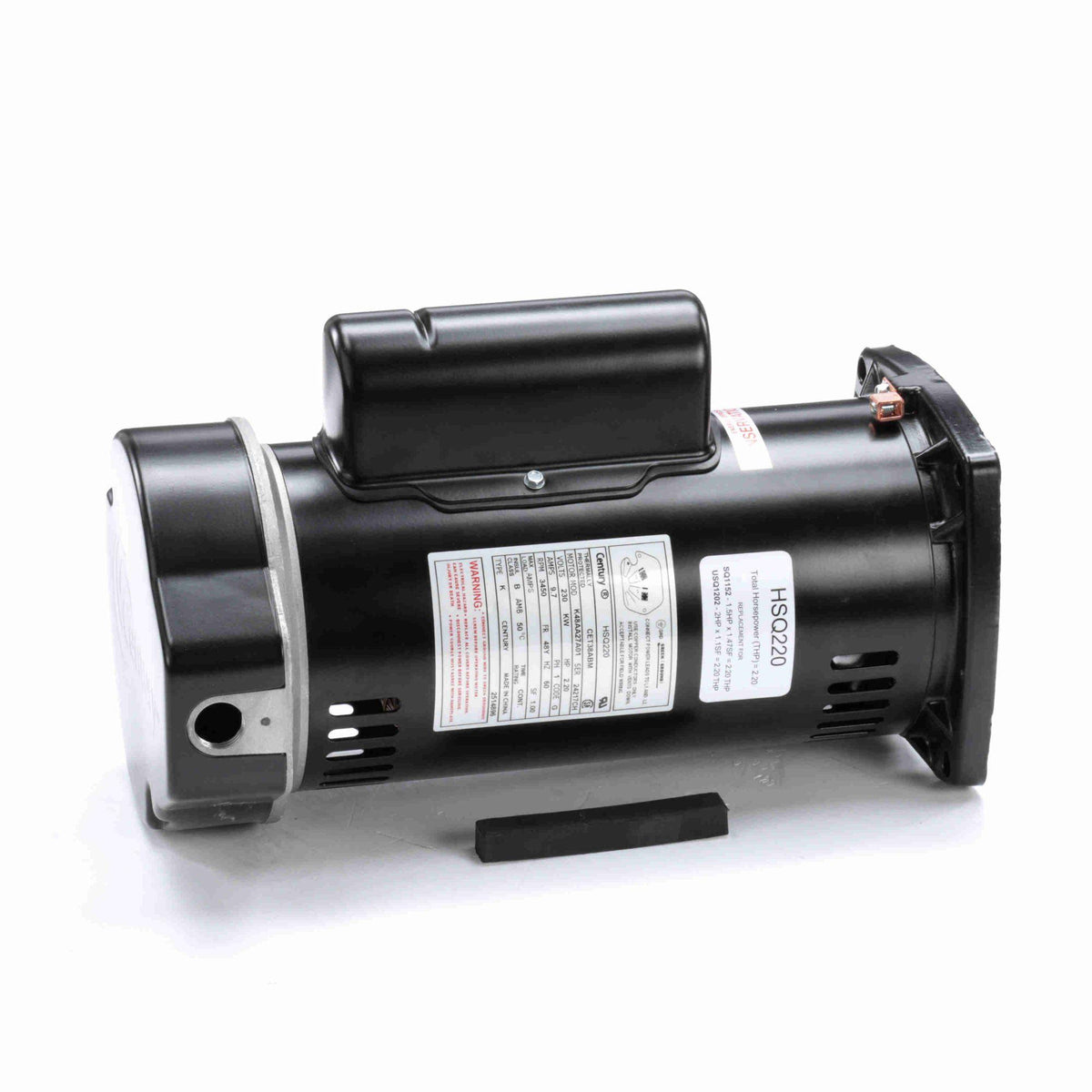2.20 hp square flange threaded shaft horizontal pool pump motor