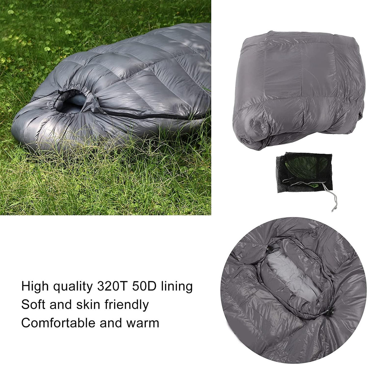 Qinyayoa Cold Weather Sleeping Pack, Warm Mummy Sleeping Bag for Hifor Camping