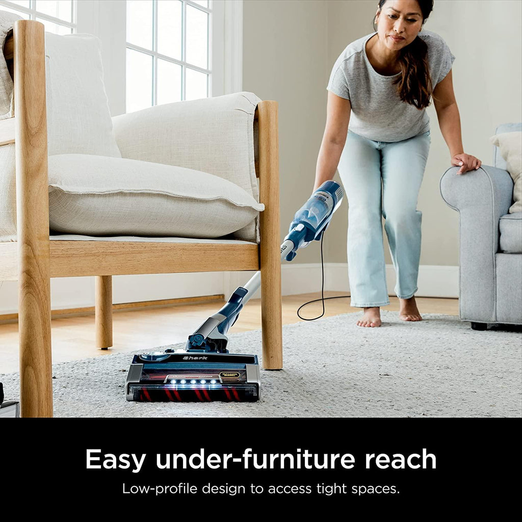 Shark HZ3002 Stratos Ultralight Corded Stick Vacuum with DuoClean PowerFins HairPro, Self-Cleaning Brushroll, &amp; Odor Neutralizer Technology, Navy
