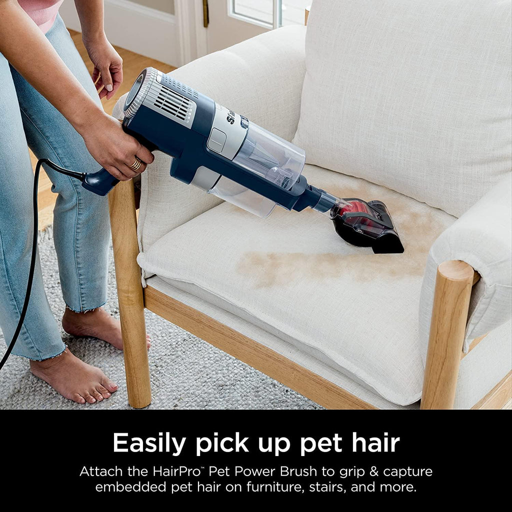 Shark HZ3002 Stratos Ultralight Corded Stick Vacuum with DuoClean PowerFins HairPro, Self-Cleaning Brushroll, &amp; Odor Neutralizer Technology, Navy