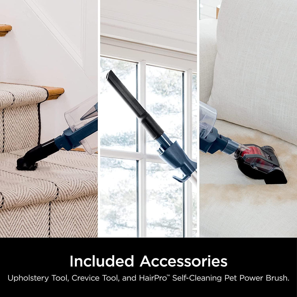 Shark HZ3002 Stratos Ultralight Corded Stick Vacuum with DuoClean PowerFins HairPro, Self-Cleaning Brushroll, &amp; Odor Neutralizer Technology, Navy