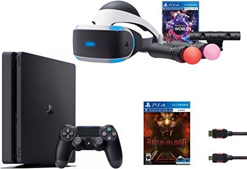 PlayStation VR Launch Bundle 3 Items: VR Launch Bundle,PlayStation 4 Slim 1TB and and VR Game Disc PSVR Until Dawn: Rush of Blood