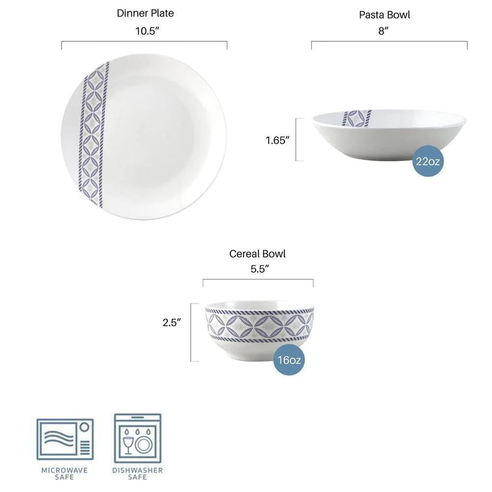 Preslie 18 Piece Dinnerware Set, Service for 6