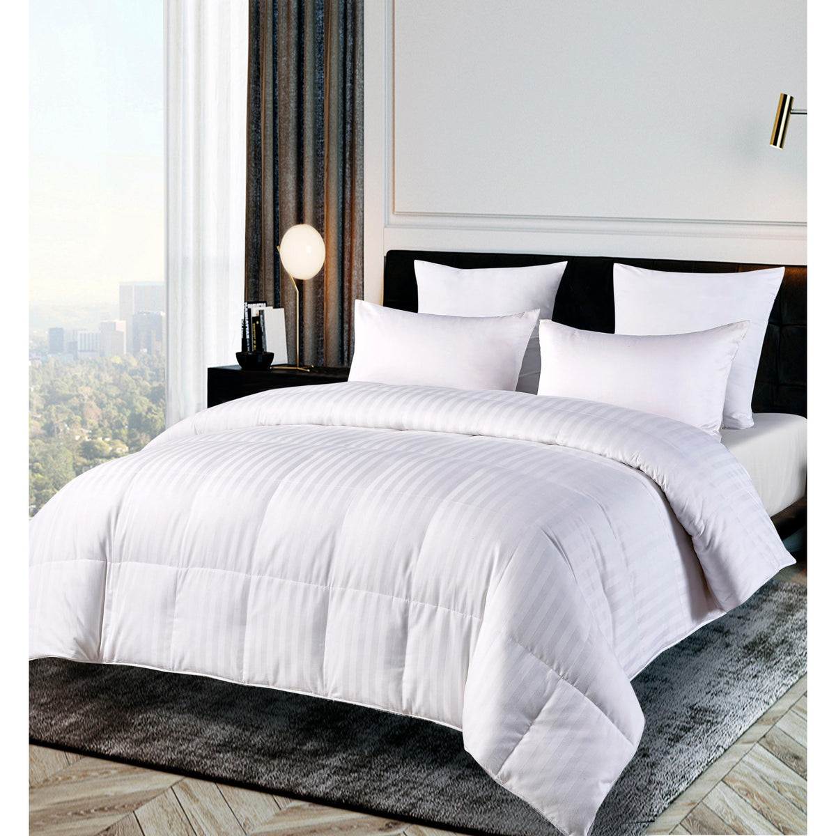 Hotel Grand Oversized Luxury 500 Thread Count Down Alternative Comforter - Twin