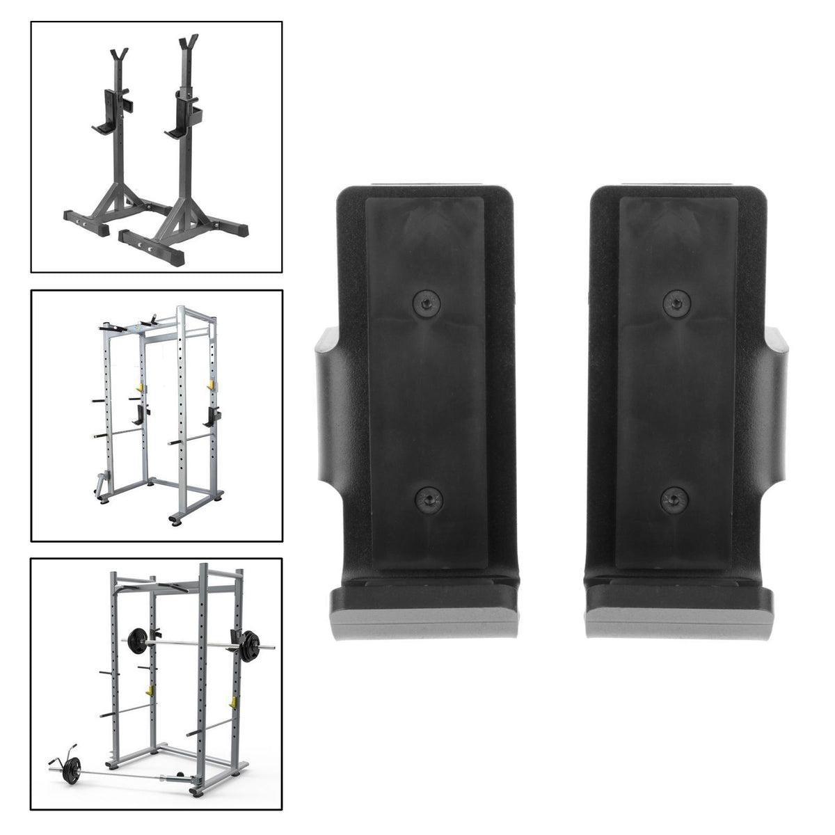 Barbell J Hook Fitness 2x2/3x3 Power Rack J-Cup Hanger Clips 60x25mm