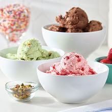Deluxe Gelato & Ice Cream Maker - HomeMade Dessert Maker with One-Touch Churning - Space-Saving  & Easy to Clean - 2 Quarts, Aqua