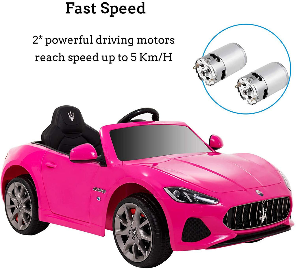 Uenjoy Maserati GranCabrio 12V Electric Kids Ride On Cars Motorized Vehicles with RC Remote Control, Wheels Suspension, MP3 Player, Lights