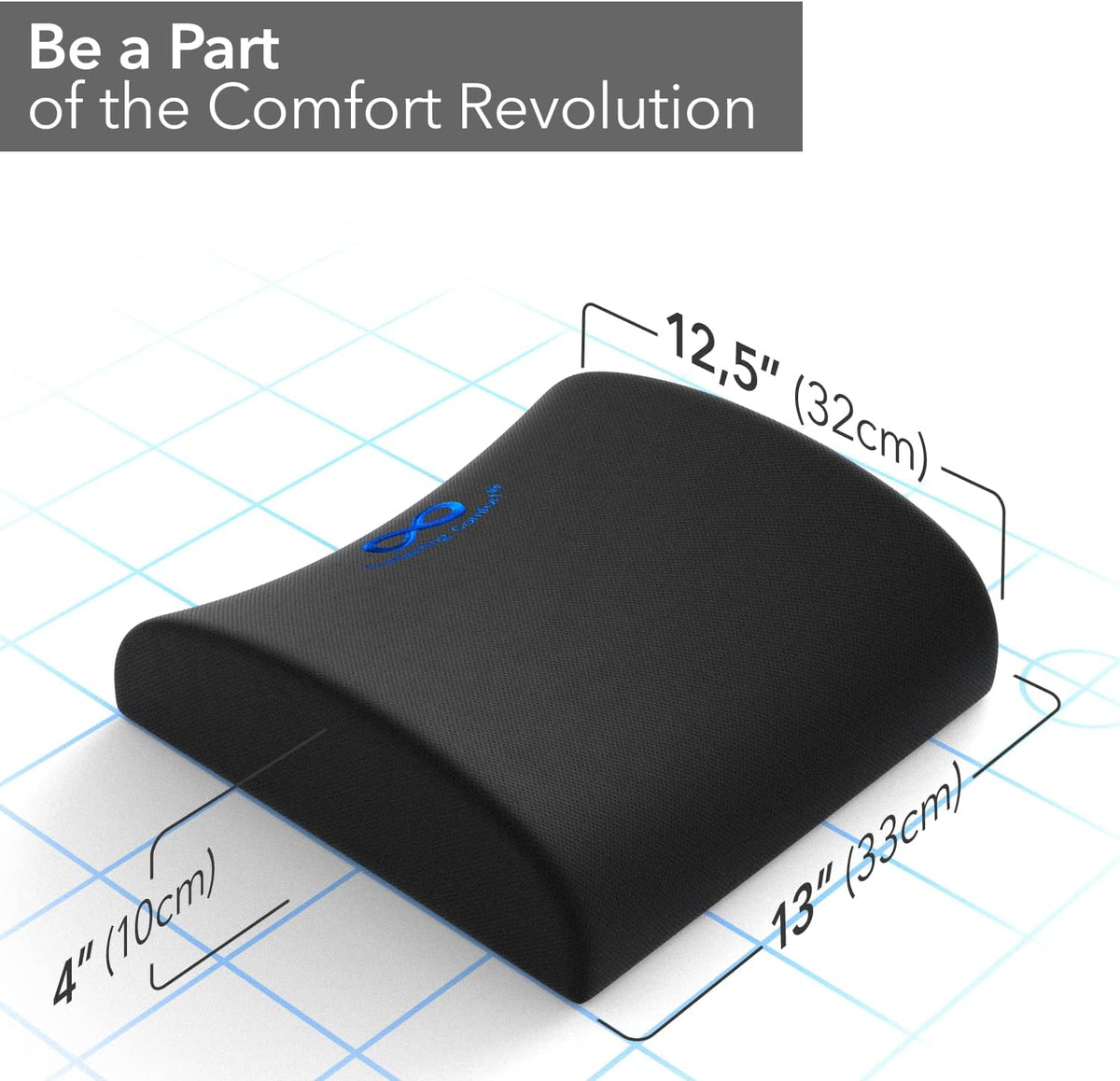 Everlasting Comfort Seat Cushion &amp; Lumbar Support Pillow Combo (Patented) - Chair Pads Reduce Tailbone Pressure &amp; Improve Back Comfort - Multi-Use Gel Infused Memory Foam Chair Cushions for Home, Car