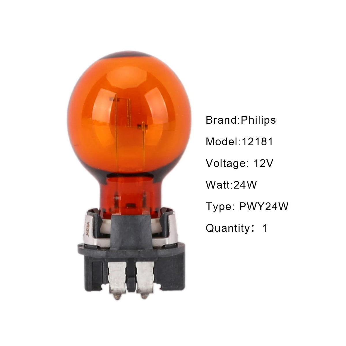 Philips Amber Front Turn Signal Light Bulb 12181NA PWY24W For Audi A4L Generic