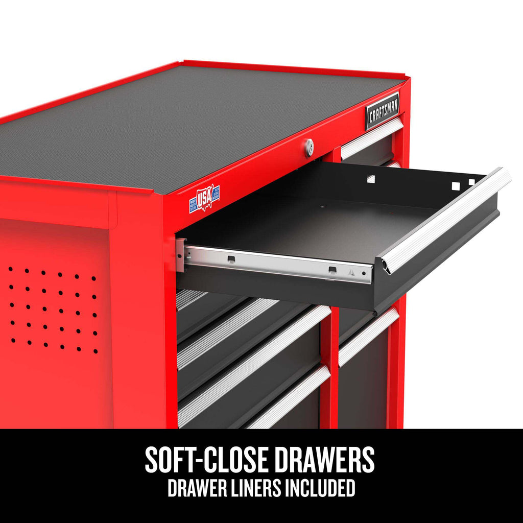 Rolling Tool Chest, 26-inch, 5-Drawer, Workshop Tool Storawith Wheels (CMST32752RB)