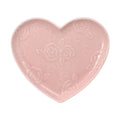 Tea Rose Pink Heart Shaped Plate