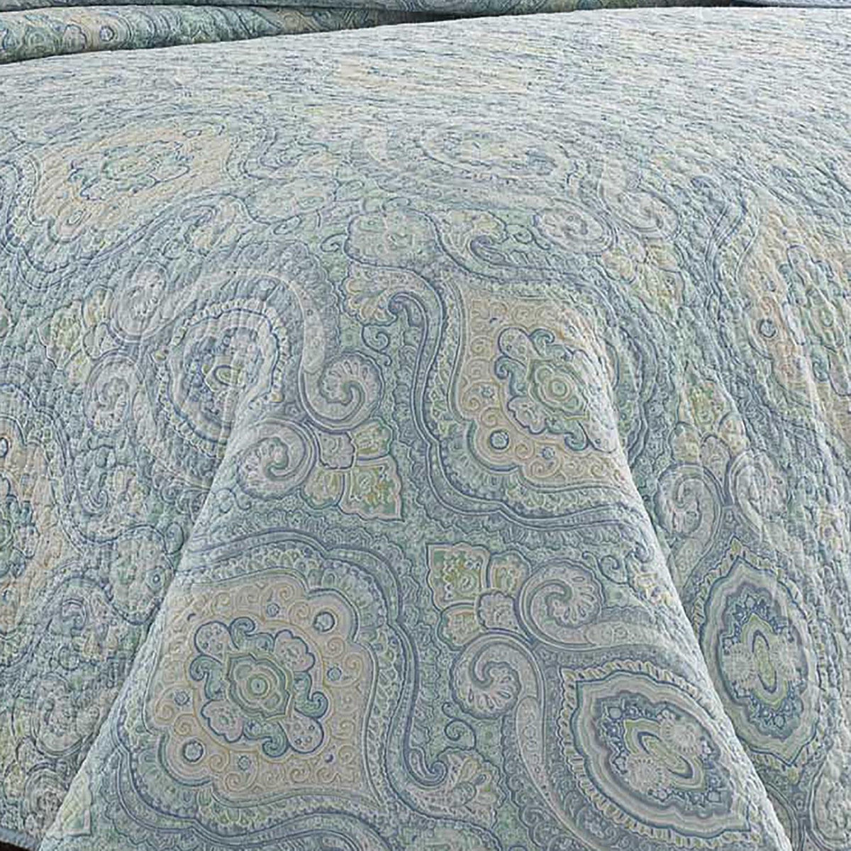 Tommy Bahama  Turtle Cove Blue Cotton Quilt Set