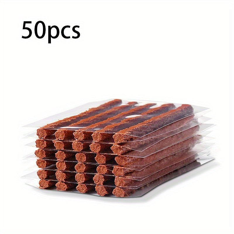 50PCS Tire Repair Strips: ly and Easily Fix Car and Motorcycle Tires!